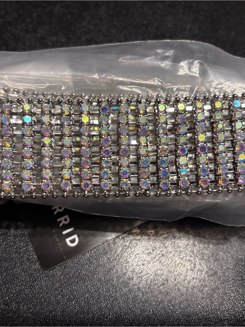 torrid Iridescent Multi-Row Rhinestone Belt - Pink/Gold/Silver - Picture 6 of 14